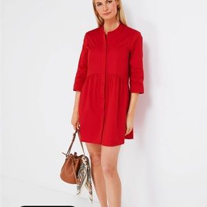 Tuckernuck Red Royal Shirt Dress Large